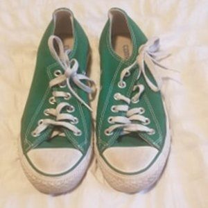 Green Converse Low Tops